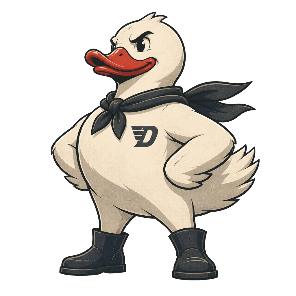 Oh Duck It! hero duck mascot